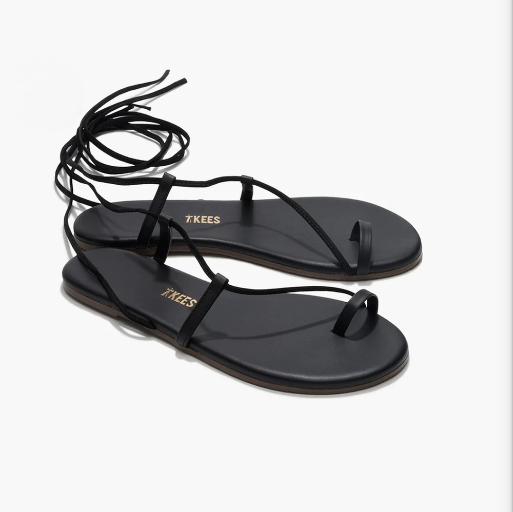 5/5.5 TKEES Jo Lace-up Sandals in Bleeker Deep Chocolate Brown, EU 36 - Picture 2 of 16